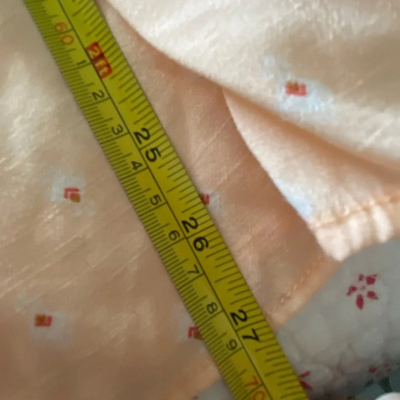 Wonderly Peach Tiered Ruffle Sleeve Blouse Top Shirt Sz Large - Picture 5 of 7